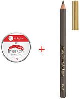 Набор - Miss Claire (eyebrow/pencil/4g + wax/15g) (977364)