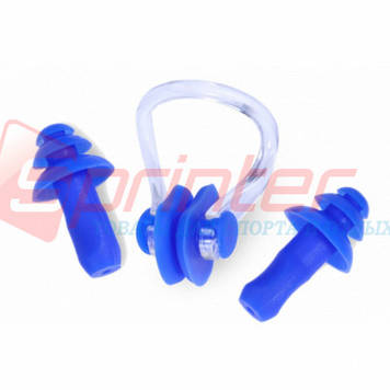 Набір для плавання, беруші і затиск носа. 0317