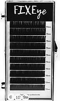 Ресницы для наращивания, 10 л, одна длина, черные, изгиб C, толщина 0.07мм, длина 15мм - FIXEye Hylon Lash