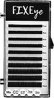 Ресницы для наращивания 10 линий, MIX черные, изгиб CC, толщина 0.07 мм, длина 7-8-9-10-11-12-13-14 мм -