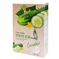 Тканевая маска Wokali Cucumber Fruits Gelato Remove Acne Mask с экстрактом огурца HA-3011 (30мл*10шт)