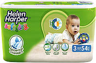 Подгузники для детей Soft & Dry Midi 3 (4-9 кг), 54 шт - Helen Harper 54шт (1001900)