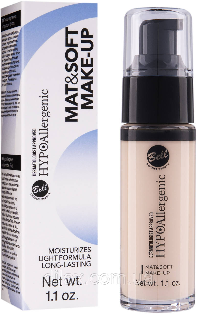 Тональный Крем Bell Cosmetics HypoAllergenic Mat & Soft MakeUp 01