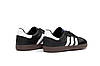 Чоловічі кросівки Adidas Samba OG Black White (Чорні з білим) Взуття Адідас Самба ОГ повсякденні натуральний замш текстиль 42 рзм, фото 6