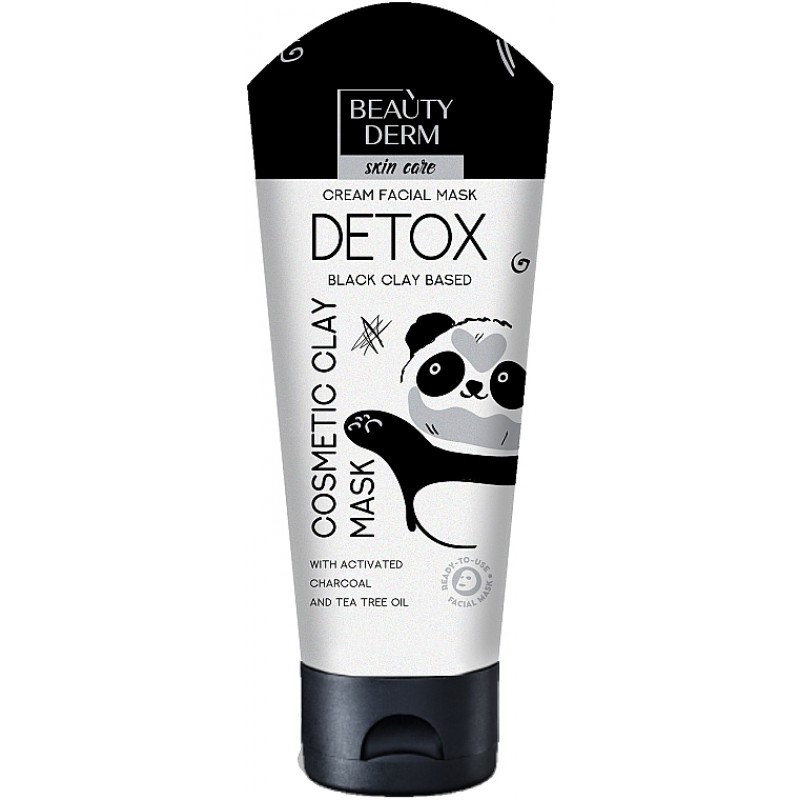 Маска для обличчя BEAUTYDERM Detox з чорною глиною (75мл.)