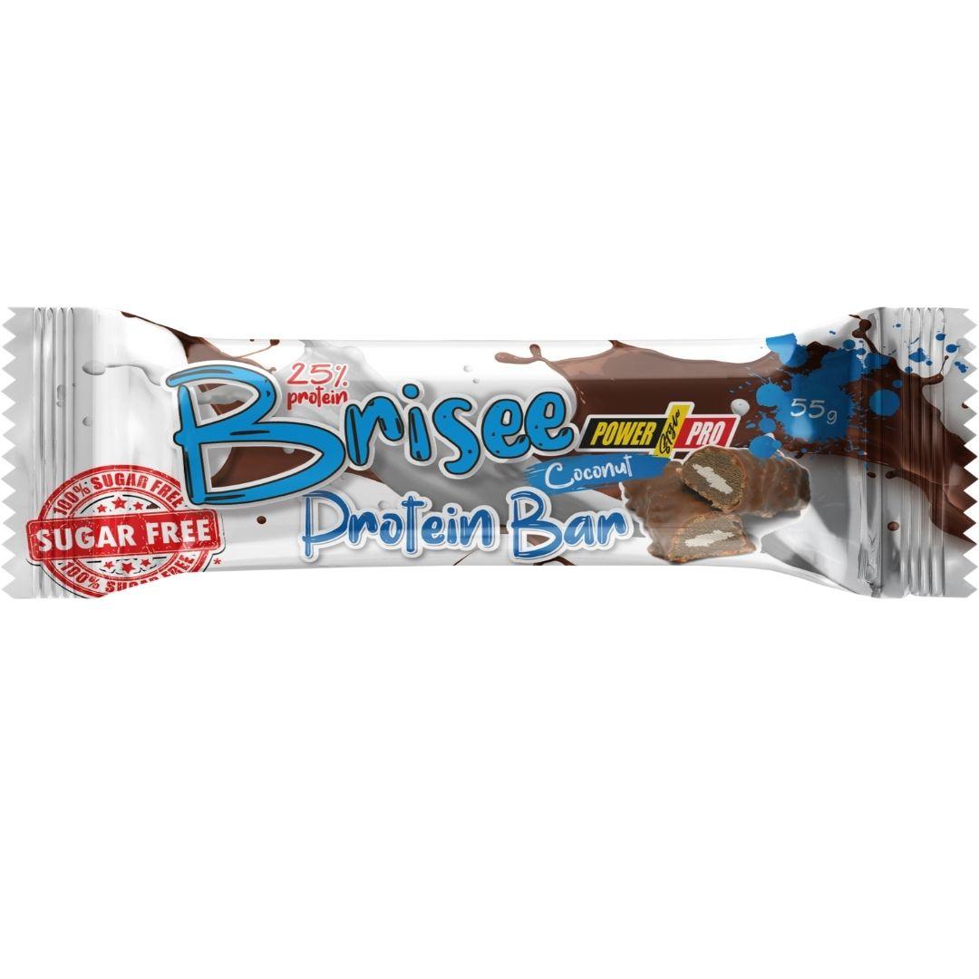 Батончик Power Pro Brisee без цукру 25% протеїну Кокос, 55гр/20