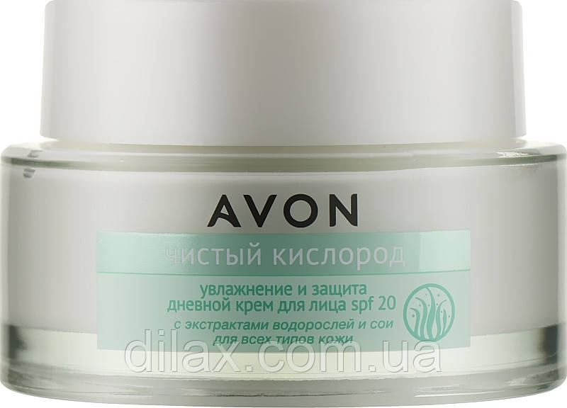 Денний зволожувальний крем для обличчя SPF20 — Avon Oxypure Day Cream 50ml (992542)