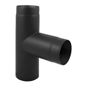 Трійник Darco 90° на димохід Ø 200 чорна сталь 2 мм
