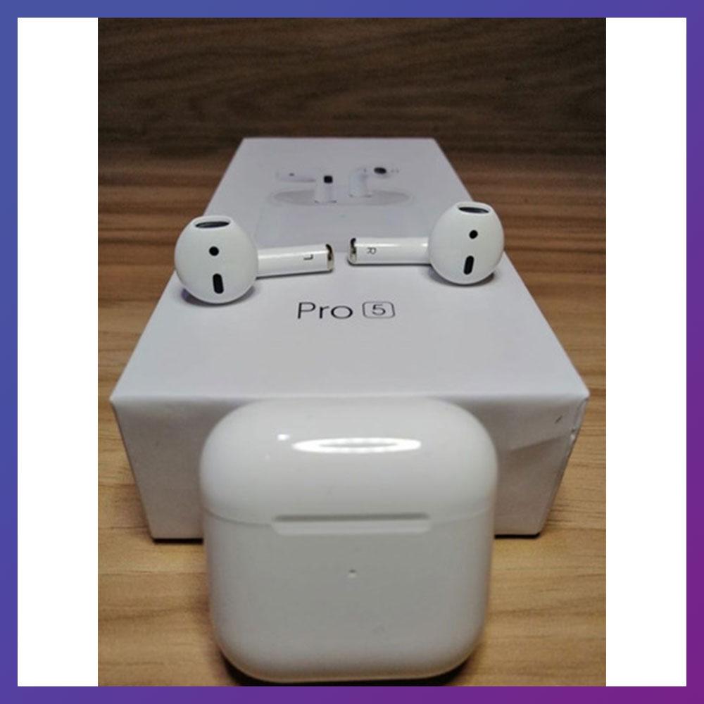 Беспроводные наушники AirPods mini Pro 5 белые Bluetooth аирподс сенсорные с кейсом - фото 2 - id-p1571819840