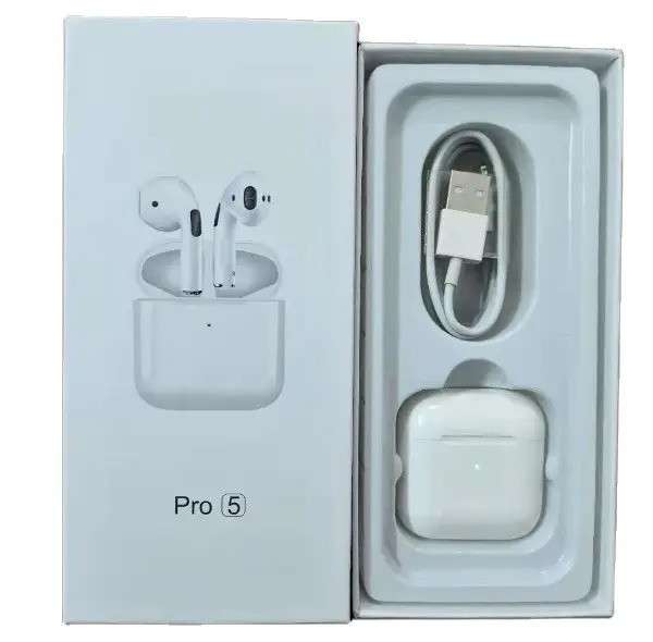 Беспроводные наушники AirPods mini Pro 5 белые Bluetooth аирподс сенсорные с кейсом - фото 6 - id-p1571819840