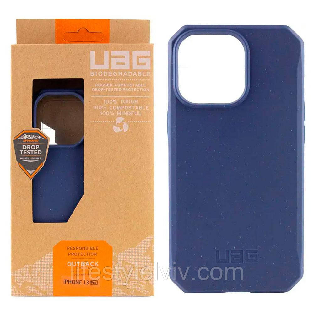 Чохол протиударний для Apple iPhone 13 Pro (6.1") UAG OUTBACK BIO, Темно синій / Захисний чохол для айфона