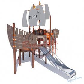 Корабель на дитячий майданчик Галеон вуличний. Дитячий майданчик Корабель із гіркою