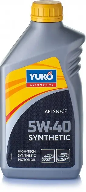 Моторна олива YUKO Synthetic 5w40 SN/CF, 1л Для сучасних бензинових та дизельних двигунів легкових автомобілів та мікроавтобусів