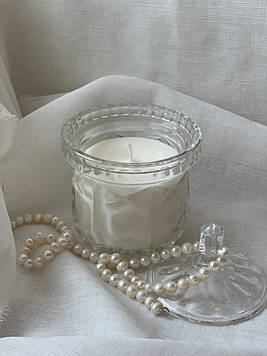 Соєва свічка в кришталі Ароматний натуральний соєвий віск Декоративна свічка для дому Ручна робота