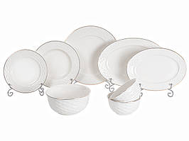 Столовий сервіз Хвиля із золотом 23 предмети 359-478