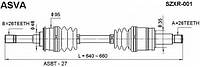 Цена продукта 26X650X26 (SUZUKI GRAND VITARA 99-) ASVA SZXR001 и SUZUKI GRAND VITARA XL-7 I (FT)