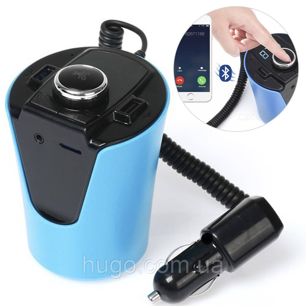 FM модулятор для машини з Bluetooth та USB, H26+BT / Автомобільний ФМ трансмітер від прикурювача, фото 1