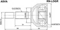 ШРУС НАРУЖНЫЙ 28X49X21 (RENAULT LOGAN 2005-) ASVA RNLOGR на DACIA LOGAN пикап (US_)