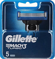 Змінні касети для гоління, 5 шт. - Gillette Mach 3 Turbo 3D Motion (949445)