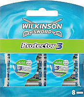 Сменные лезвия для бритья, 8 шт - Wilkinson Sword Protector 3 Blades (952408)