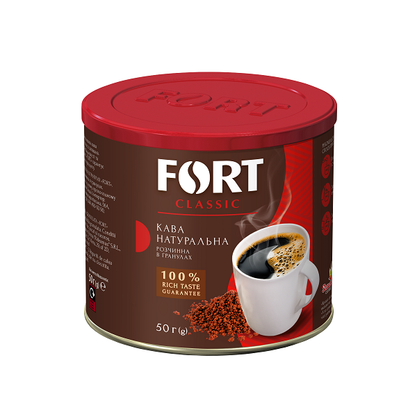 Кава розчинна Fort Classic у гранулах, з/б 50г