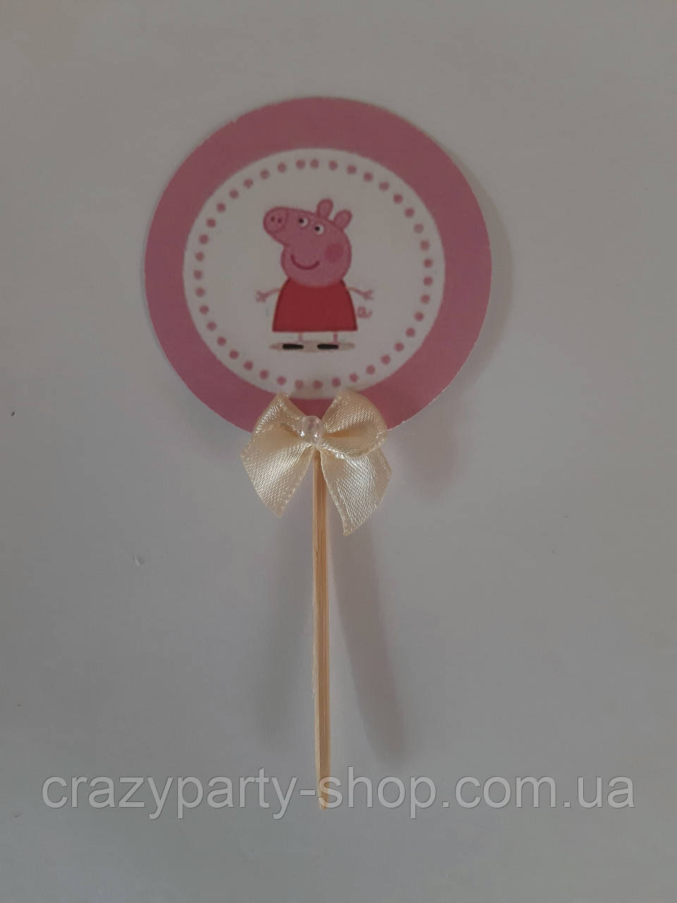 Топпер  для капкейків, солодощів Свинка Пеппа, фото 1