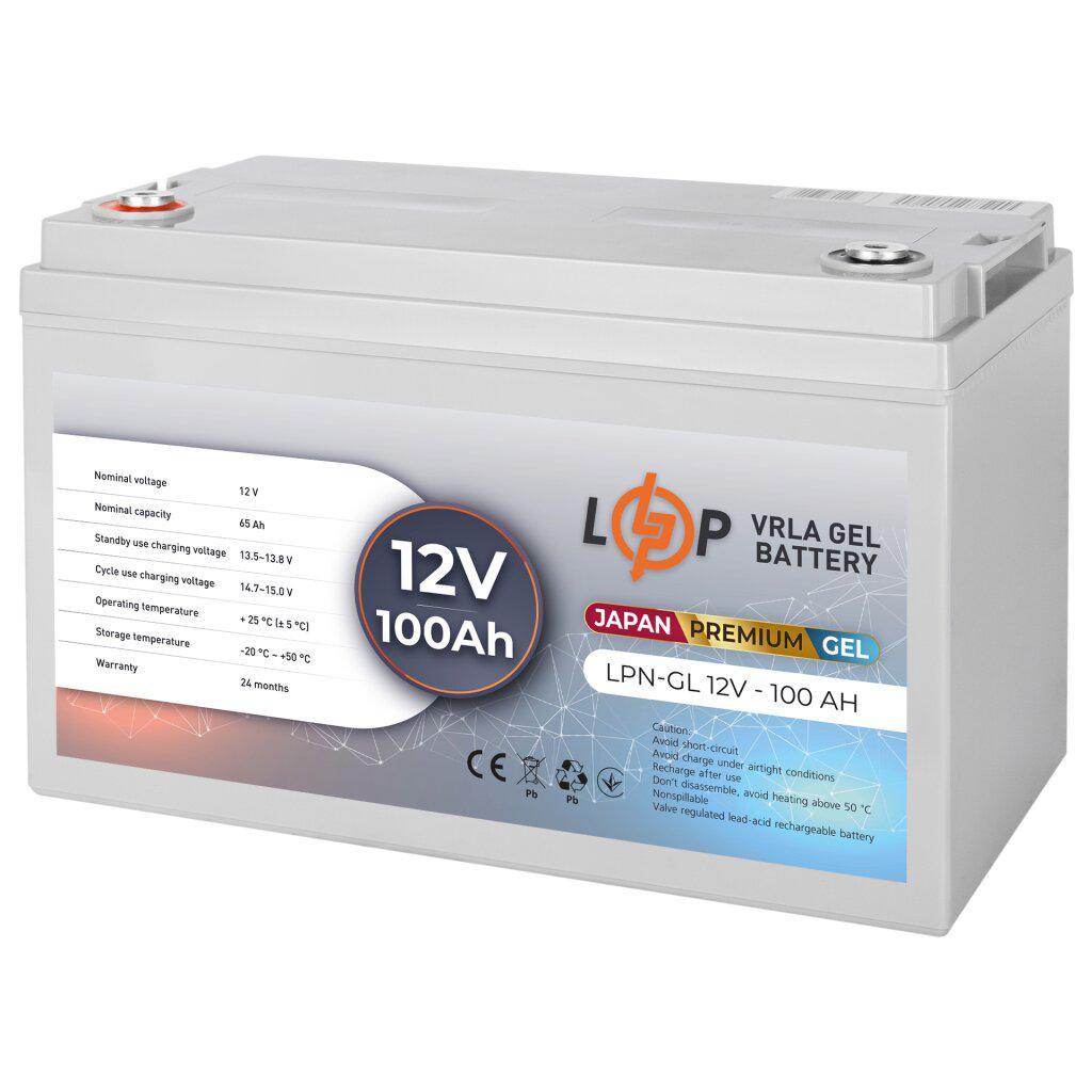 Акумулятор гелевий LogicPower LPN-GL 12V - 100 Ah, фото 1