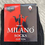 Шкарпетки чоловічі демісезонні 100% бавовна Milano, Туреччина, 40-45 розмір, чорні, 1904, фото 3