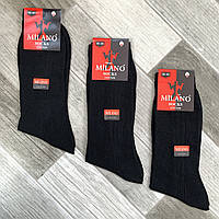 Носки мужские демисезонные 100% хлопок Milano, Турция, 39-41 размер, чёрные, 1903