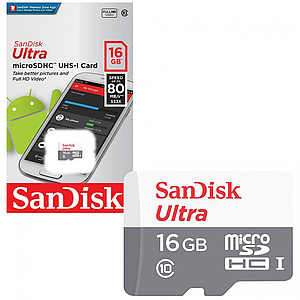 Карта памяти microSD 16Gb /SanDisk/ Ultra UHS-1 U3 80MB/s (SDSQUNS-016G-GN3MN) EAN/UPC: 619659161613