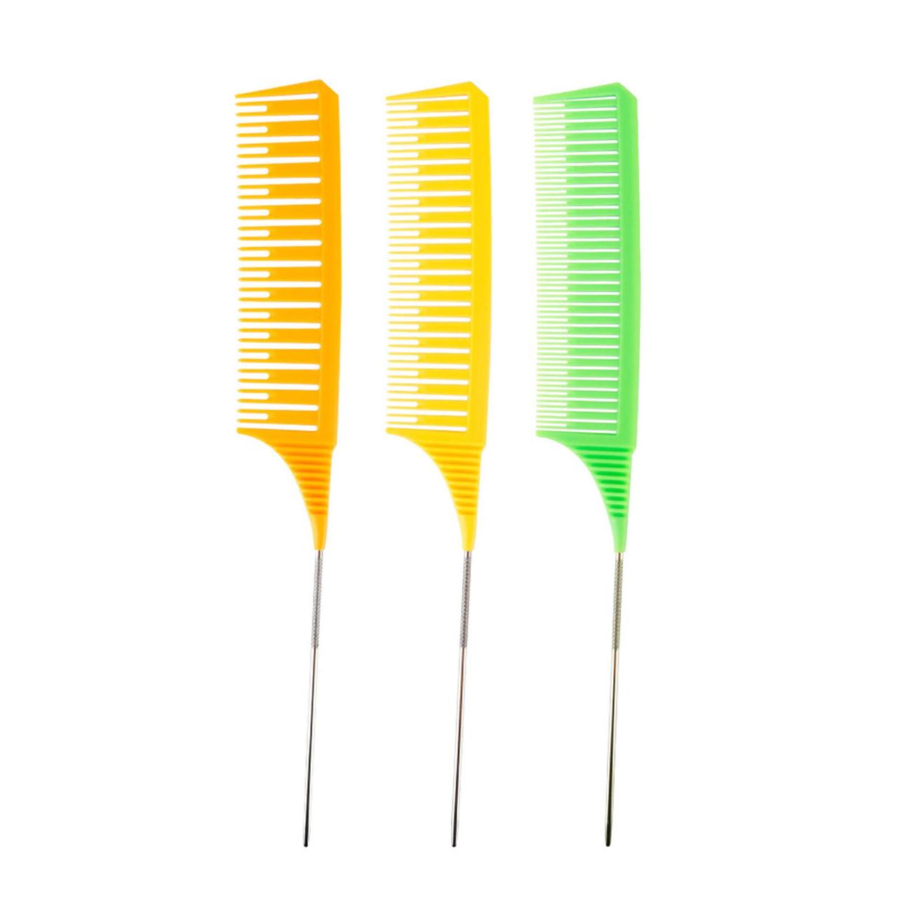 Набір гребінців для мелірування Shine Professional Coloring Comb 3 шт Pastel Purple, W18267-1, фото 1