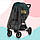 Чорна універсальна москітна накидка на дитячу коляску люльку прогулку всіх типів 3966 Чорний, фото 2
