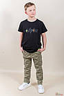 ОПТОМ футболка чорного кольору з принтом для хлопчика. (128 см)  Rever 2125000768717, фото 6