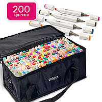 Маркеры TOUCH 200 цветов, самый большой набор маркеров для скетчинга на спиртовой основе для художников