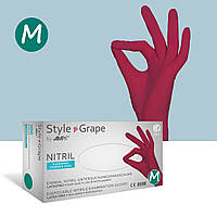 Перчатки нитриловые бордовые, AMPri Style Grape 4г, (100 шт) M