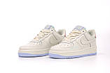 Жіночі кросівки Nike Air Force 1 '07, бежеві шкіряні кросівки найк аір форс 1 07 аїр, фото 7