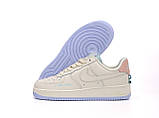 Жіночі кросівки Nike Air Force 1 '07, бежеві шкіряні кросівки найк аір форс 1 07 аїр, фото 2