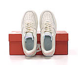 Жіночі кросівки Nike Air Force 1 '07, бежеві шкіряні кросівки найк аір форс 1 07 аїр, фото 8