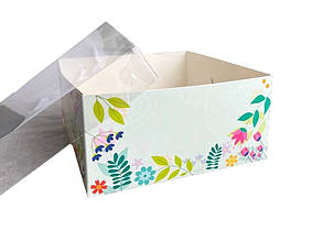 Коробка для десертів весняна 160*160*80 мм (Упаковка 3 шт.)