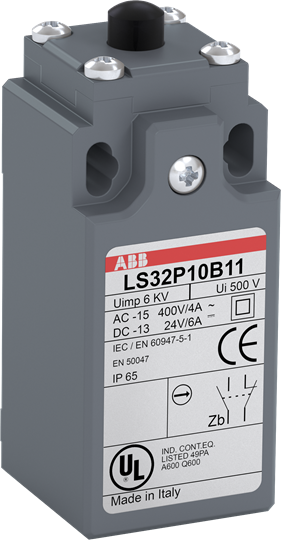 Кінцевий вимикач ABB LS30P10B02 плунжерний привід (1SBV010210R1202)