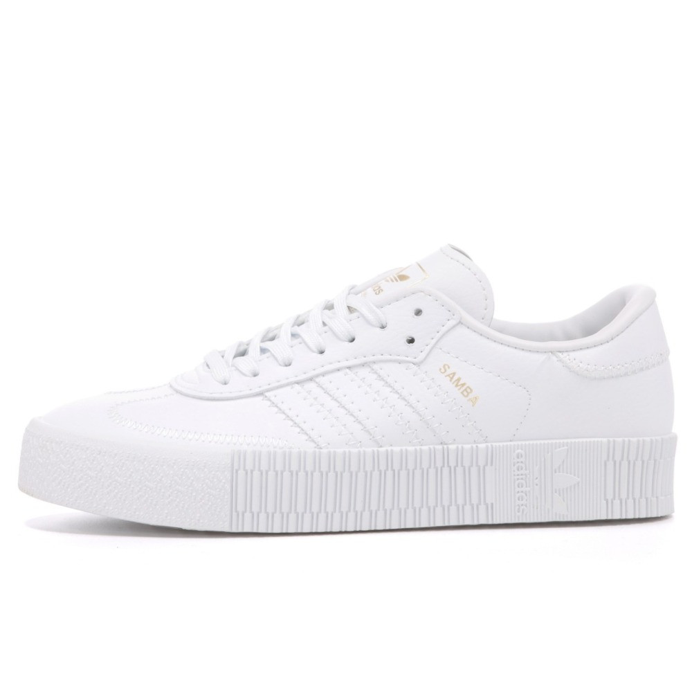 Жіночі кросівки Adidas Samba, білі шкіряні кросівки адідас самба, фото 1