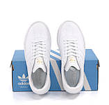 Жіночі кросівки Adidas Samba, білі шкіряні кросівки адідас самба, фото 9