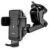 Тримач для телефона в машину з бездротовою зарядкою автотримач для айфона в машину сенсорний Hoco 15W, фото 4