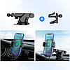 Тримач для телефона в машину з бездротовою зарядкою автотримач для айфона в машину сенсорний Hoco 15W, фото 10