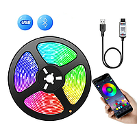 Светодиодная RGB LED подсветка USB 5050 для телевизора и монитора с пультом д/у та Bluetooth 5 метров