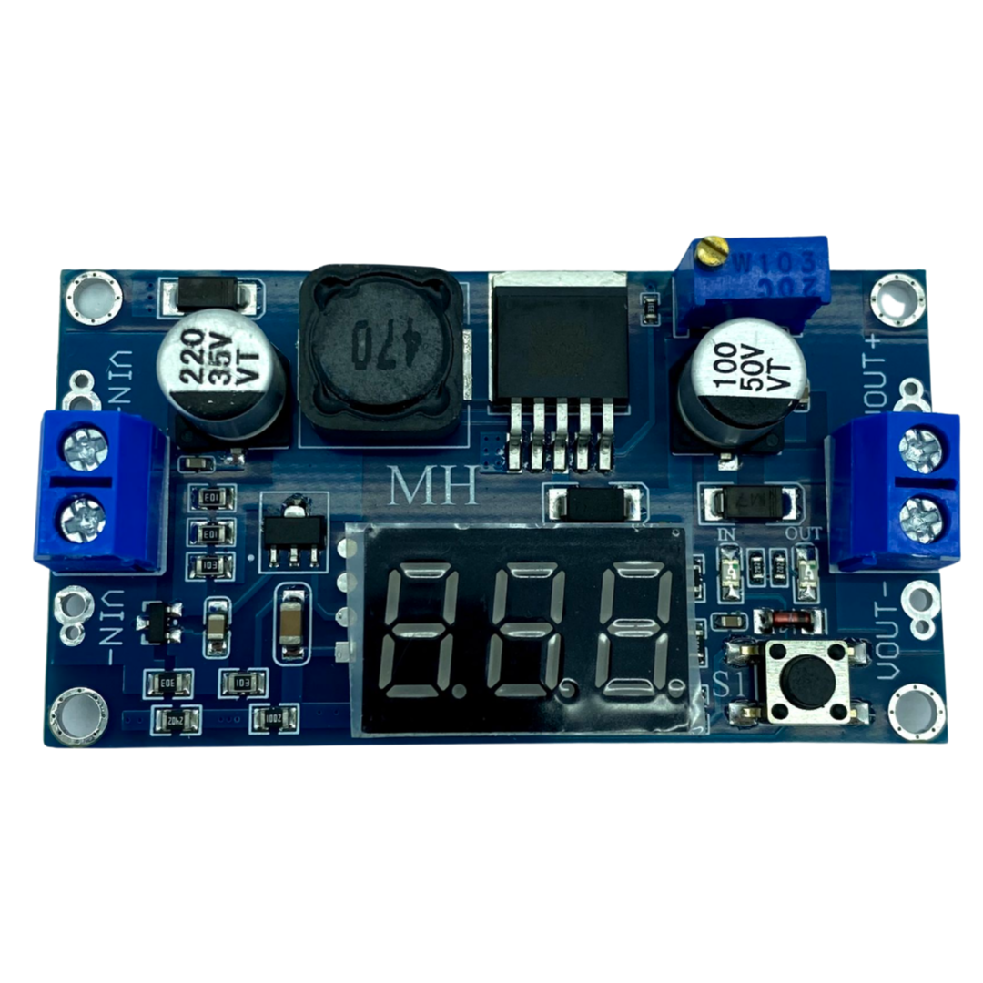 Підвищувальний регульований перетворювач XL6009 з дисплеєм Uin 5-32V, Uout 5-35V до 4A