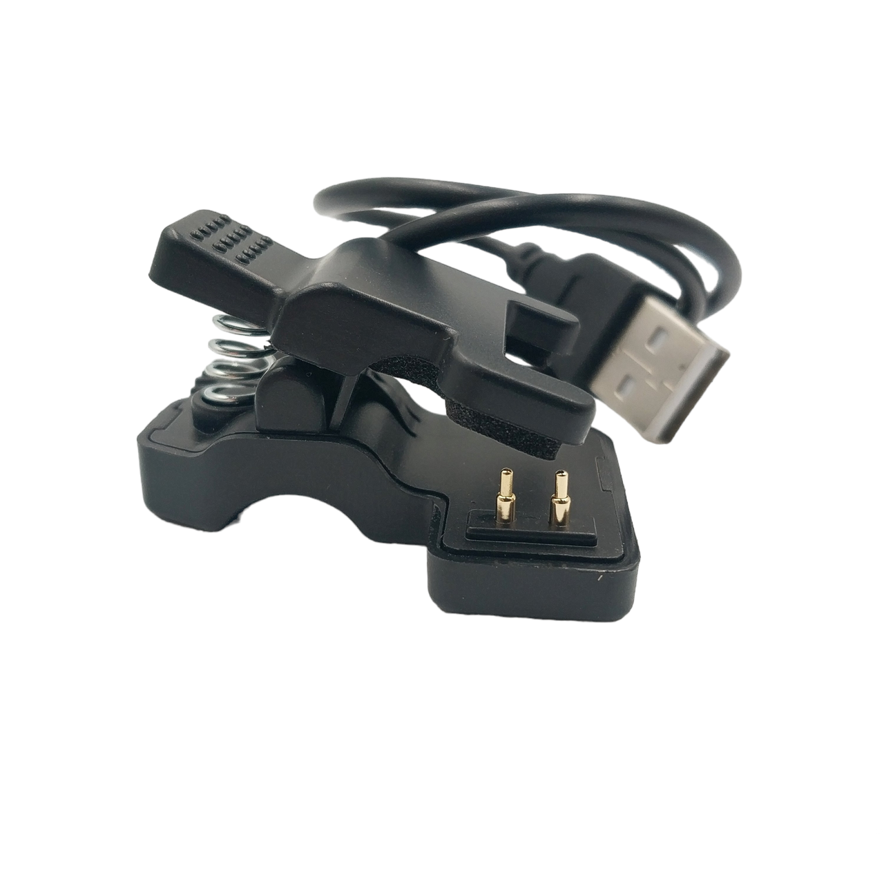 Універсальний USB кабель для зарядки смарт-годинників / 2 Pin, 4 mm / 30 см. / Чорний