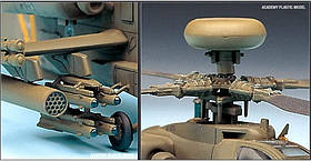 AH-64A Apache. Збірна модель вертольота в масштабі 1/72. ACADEMY 12488, фото 3