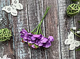 Декоративні квіти яблуневий цвіт 3,5 - 4 см 5 шт/уп, фіолетового кольору., фото 4