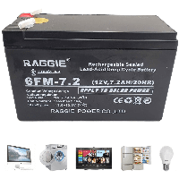 Аккумулятор к ИБП 12V 7,2Аh RAGGIE / Свинцово-кислотная батарея для бесперебойника / Аккумулятор для СБП